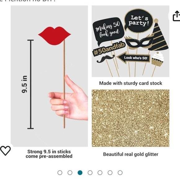 50th Birthday Photo Booth Props/wall decor - Set of 30 - Picture 5 of 7